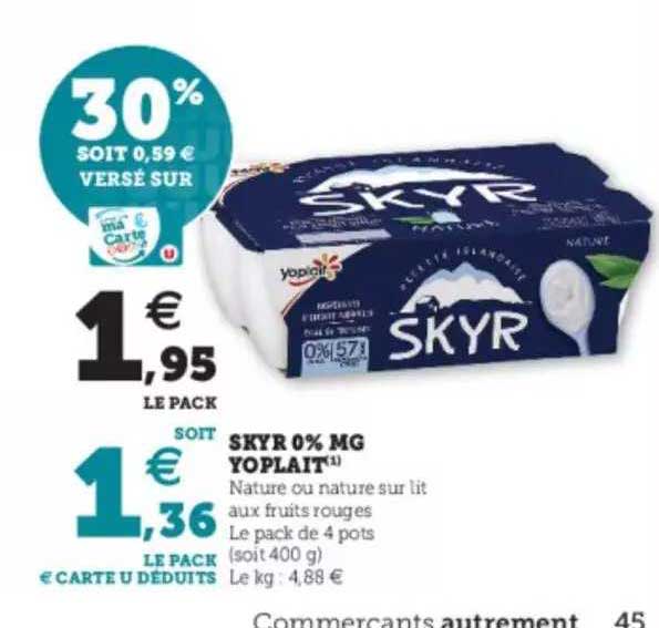 Skyr 0% Mg Yoplait