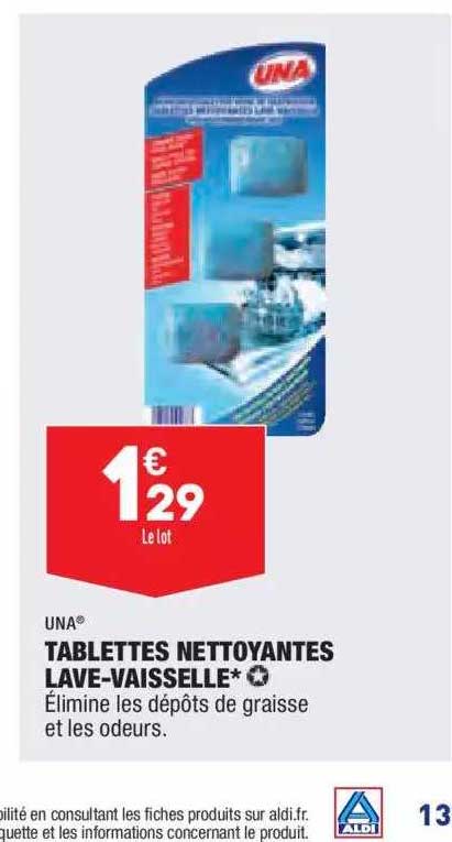 tablettes nettoyantes lave-vaisselle una