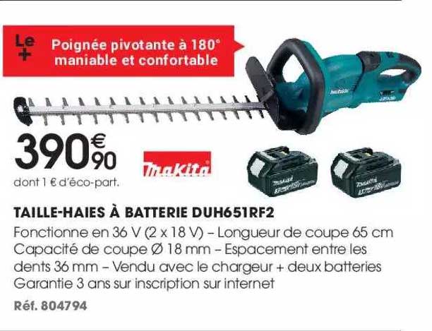 taille-haies à batterie duh651rf2 makita