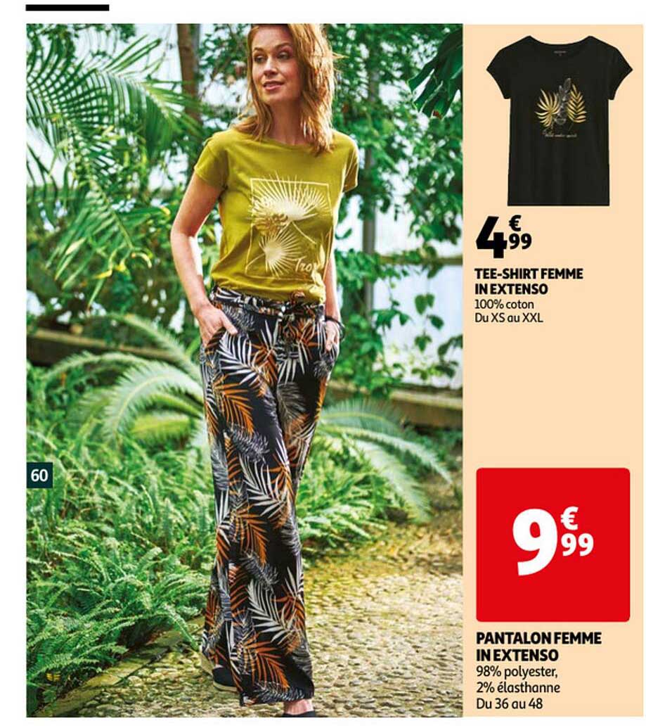 tee-shirt femme in extenso, pantalon femme in extenso