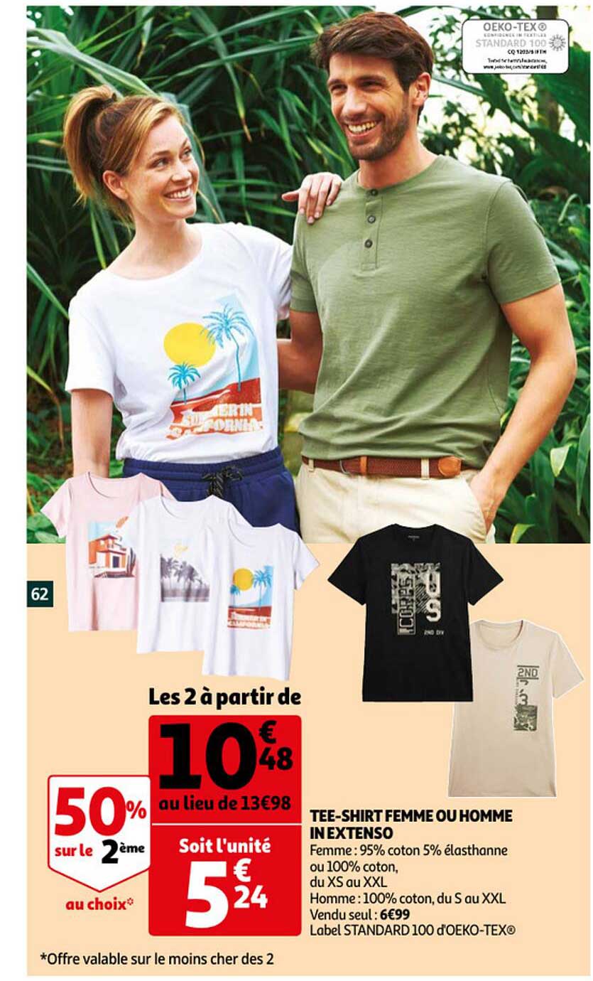 tee-shirt femme ou homme in extenso