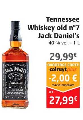 tennessee whiskey old n°7 jack daniel's