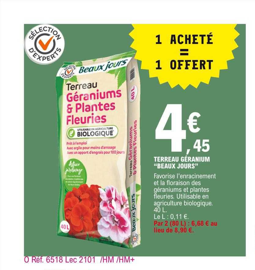 terreau géranium "beaux jours"