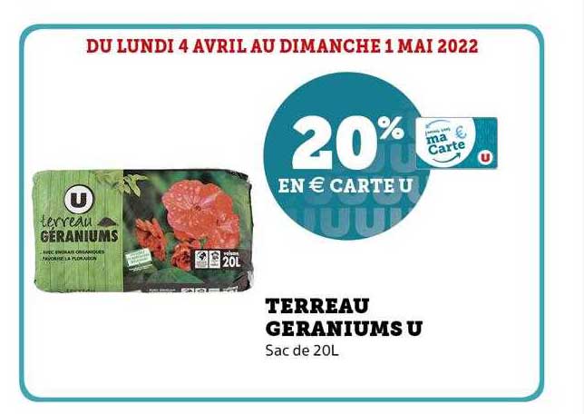 terreau géraniums u