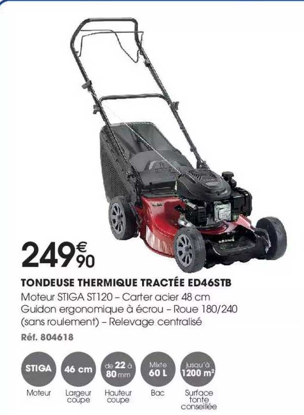 Tondeuse Thermique Tractée Ed46stb