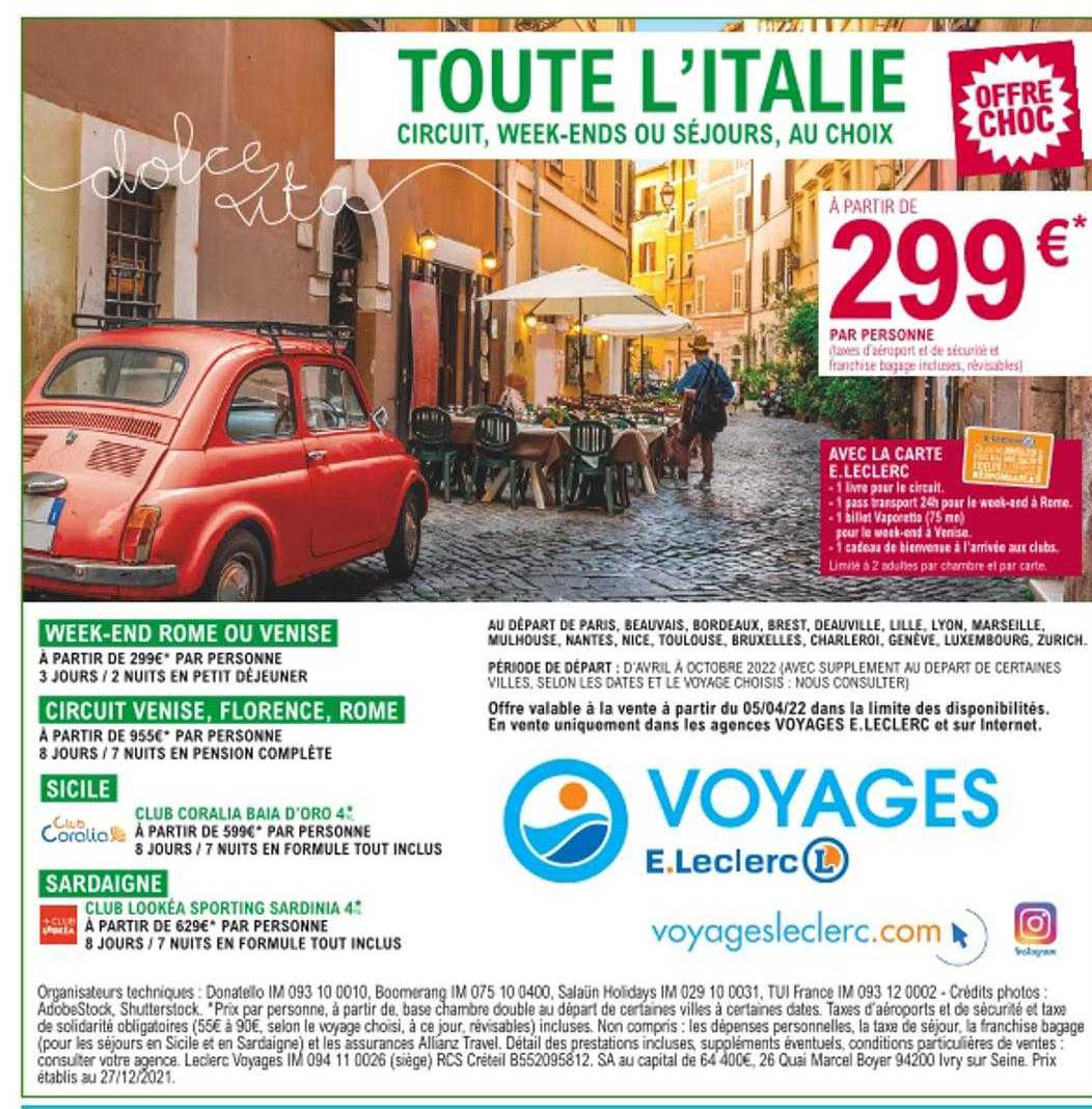 toute l'italie circuit, week-ends ou séjours