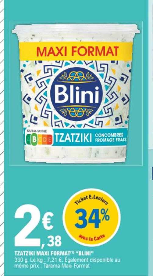 tzatziki maxi format "blini"