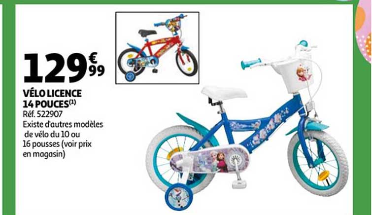 vélo licence 14 pouces