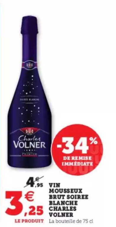vin mousseux brut soirée blanche charles volner