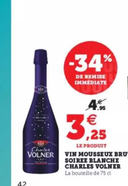 vin mousseux brut soirée blanche charles volner