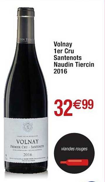 volnay 1er cru santenots naudin tiercin 2016