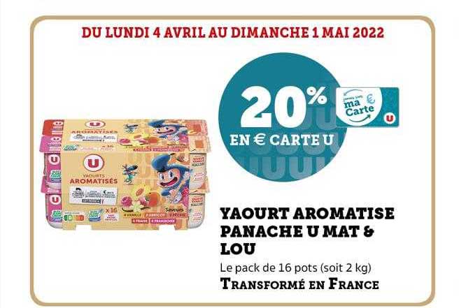 Yaourt Aromatisé Panaché U Mat & Lou