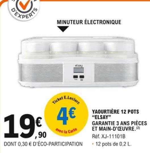 Yaourtière 12 Pots "elsay"