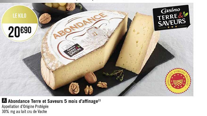 abondance terre et saveurs 5 mois d'affinage