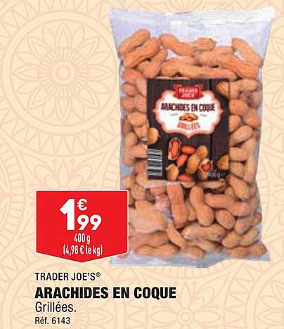 arachides en coque trader joe's