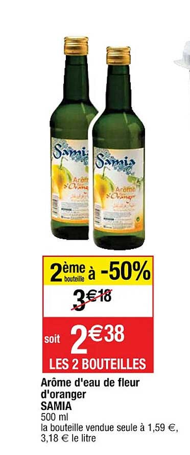 arôme d'eau de fleur d'oranger samia