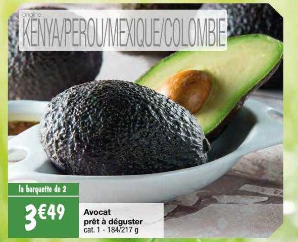 avocat prêt à déguster