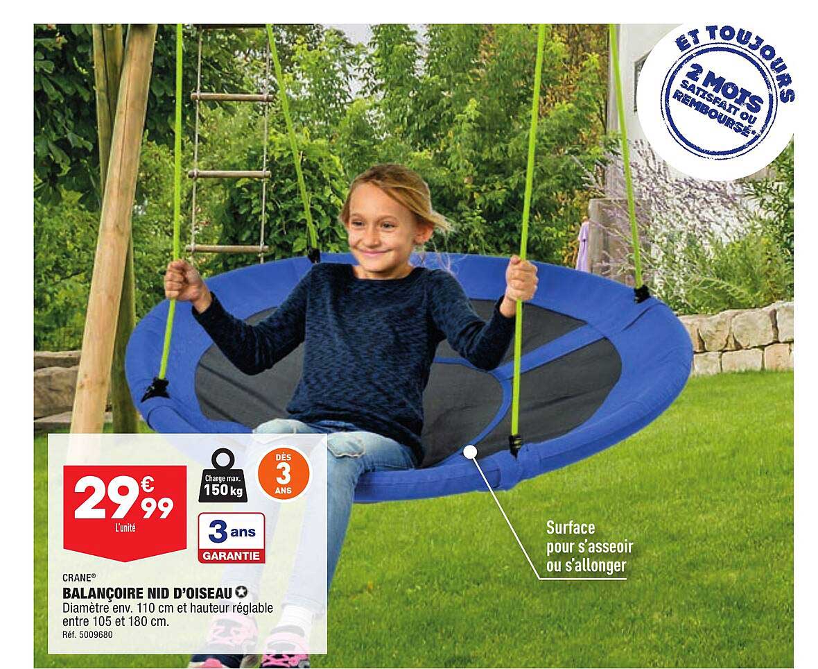 balançoire nid d'oiseau crane