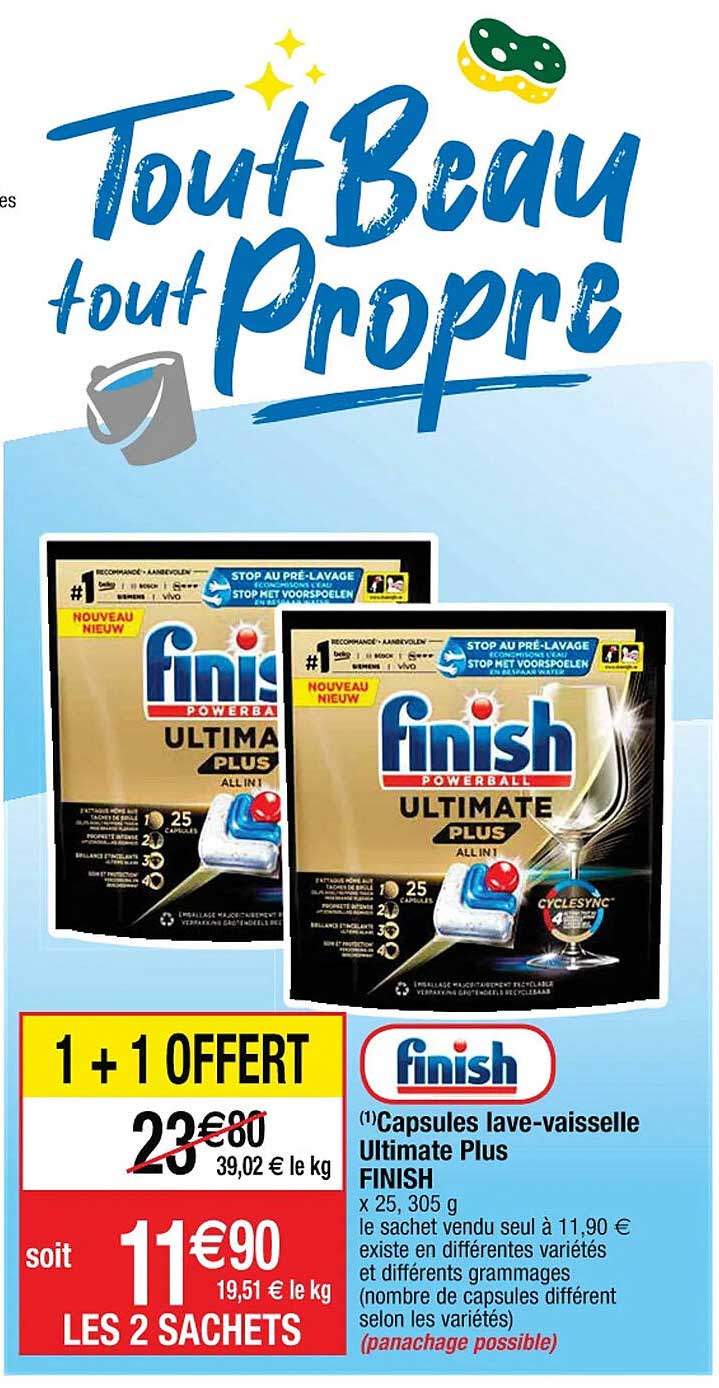 capsules lave-vaisselle ultimate plus finish