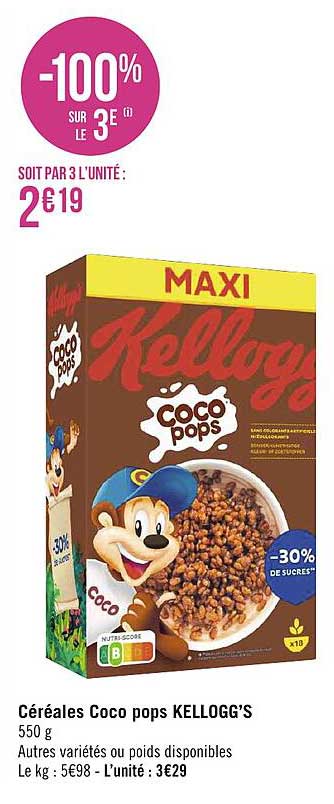 céréales coco pops kellogg's