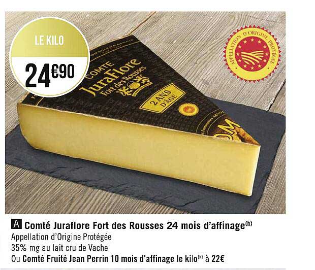 comté juraflore fort des rousses 24 mois d'affinage