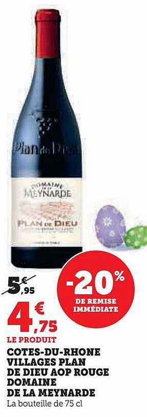 côtes-du-rhône villages plan de dieu aop rouge domaine de la meynarde