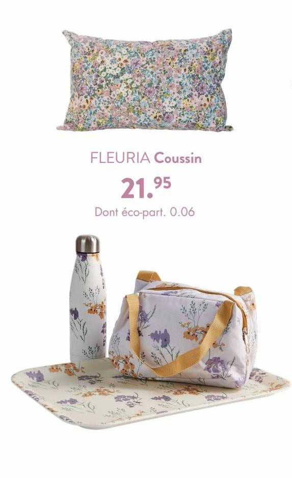 coussin fleuria