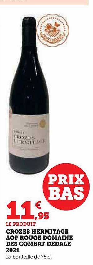 crozes hermitage aop rouge domaine des combat dedale 2021