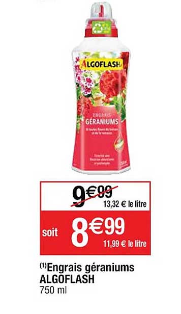 engrais géraniums algoflash