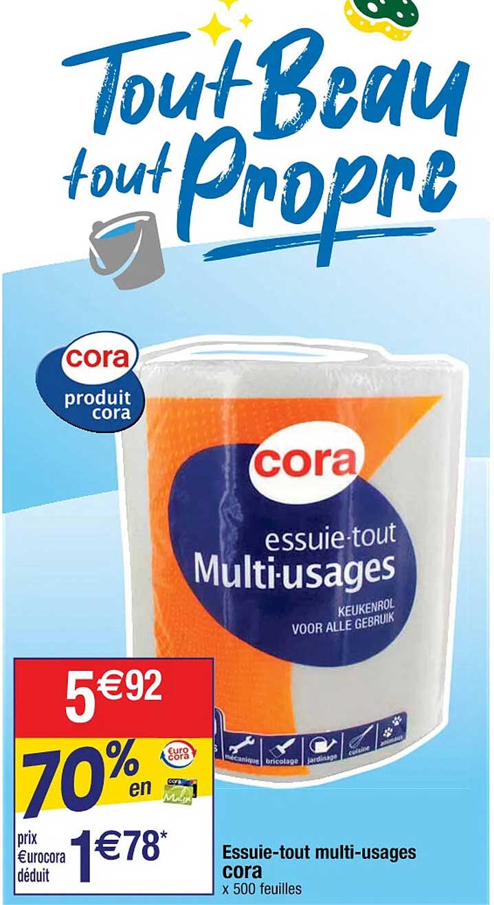 essuie-tout multi-usages cora