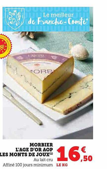 morbier l'âge d'or aop les monts de joux