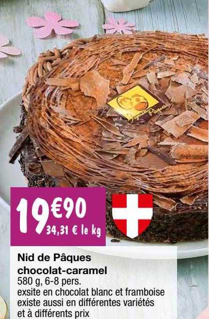 nid de pâques chocolat-caramel