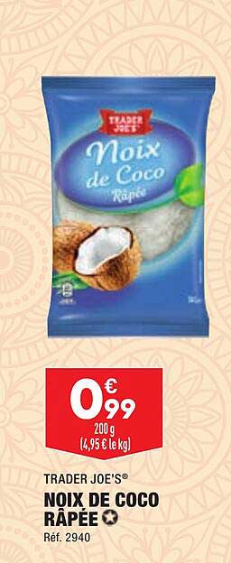noix de coco râpée trader joe's