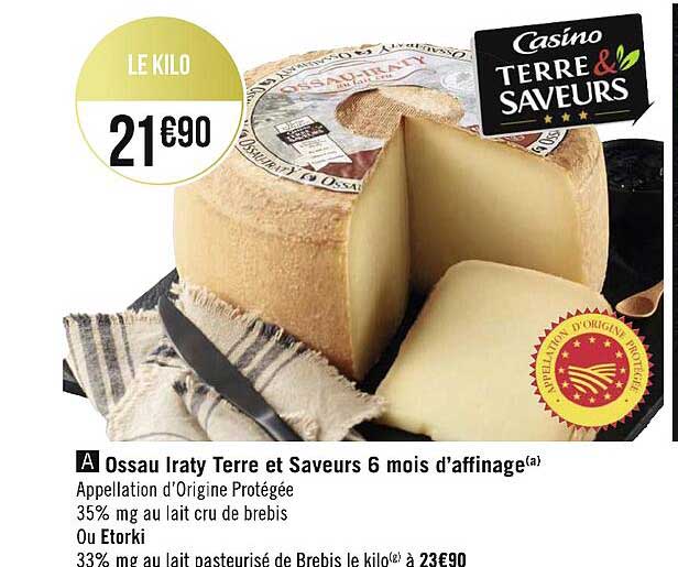 ossau iraty terre et saveurs 6 mois d'affinage