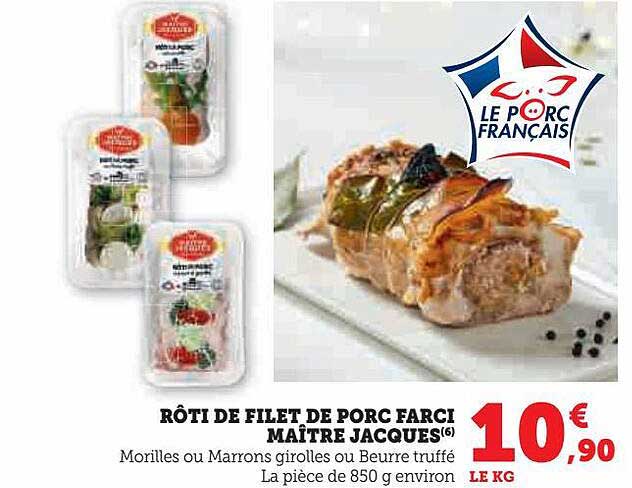 rôti de filet de porc farci maître jacques