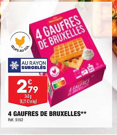 4 gaufres de bruxelles