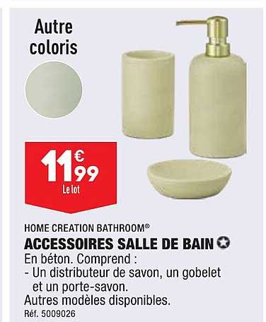 Accessoires Salle De Bain Home Création Bathroom