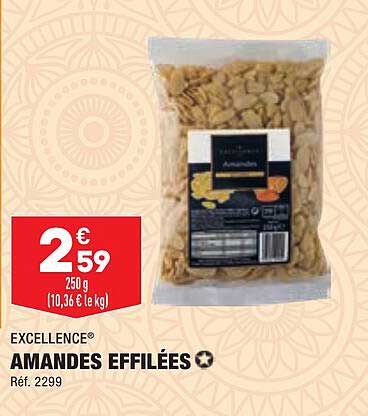 amandes effilées excellence