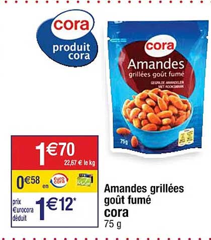 Amandes Grillées Goût Fumé Cora