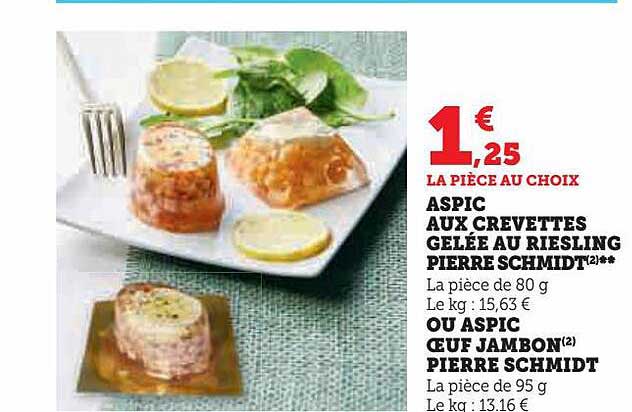aspic aux crevettes gelée au riesling pierre schmidt ou aspic œuf jambon pierre schmidt