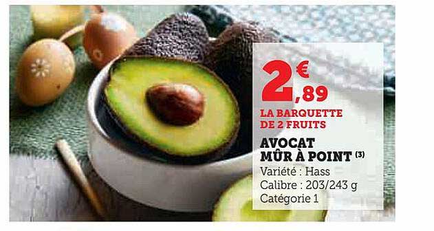 avocat mûr à point