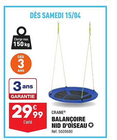 balançoire nid d'oiseau crane