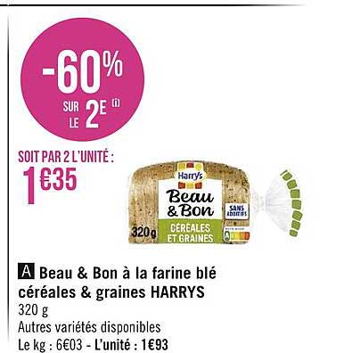 beau & bon à la farine blé céréales & graines harrys