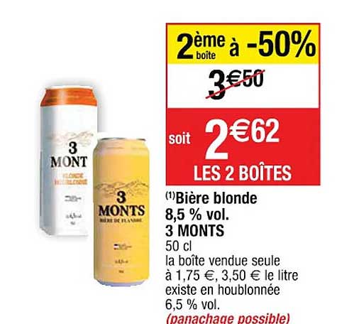 bière blonde 8,5% vol. 3 monts