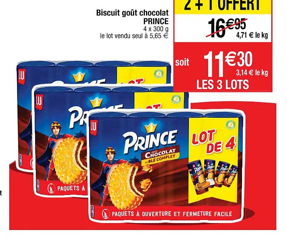 Biscuit Goût Chocolat Prince
