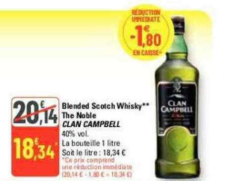 blended scotch whisky the noble clan campbell