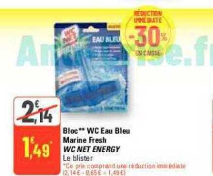 Bloc Wc Eau Bleu Marine Fresh Wc Net Energy