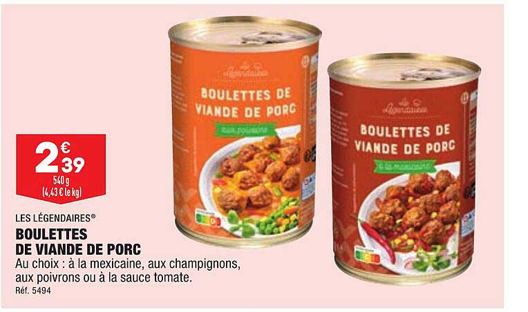 Boulettes De Viande De Porc Les Légendaires
