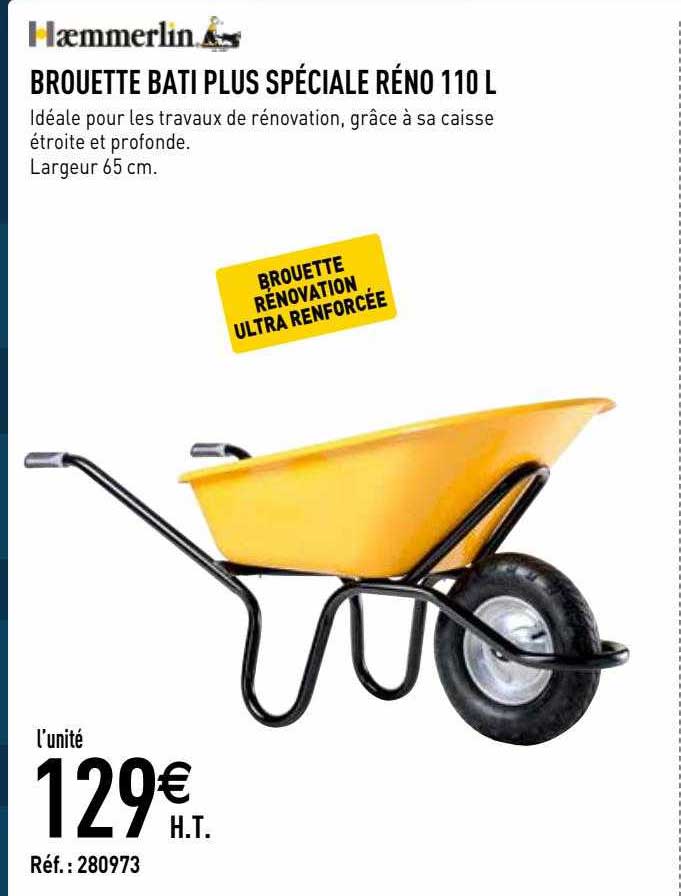 brouette bâti plus spéciale réno 110l hæmmerlin