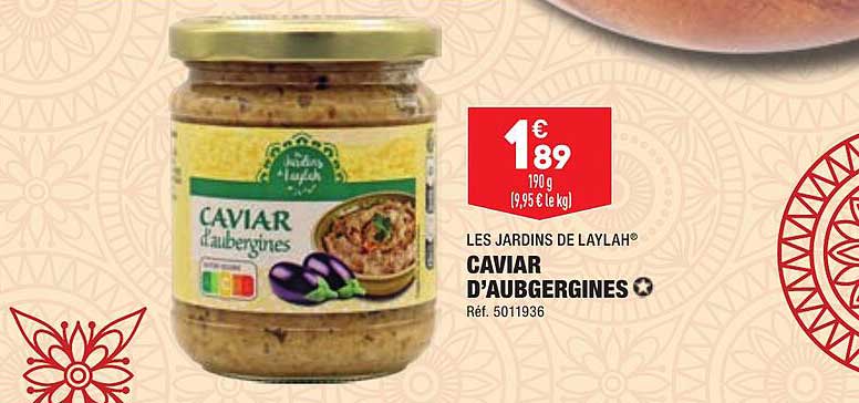 caviar d'aubergines les jardins de laylah